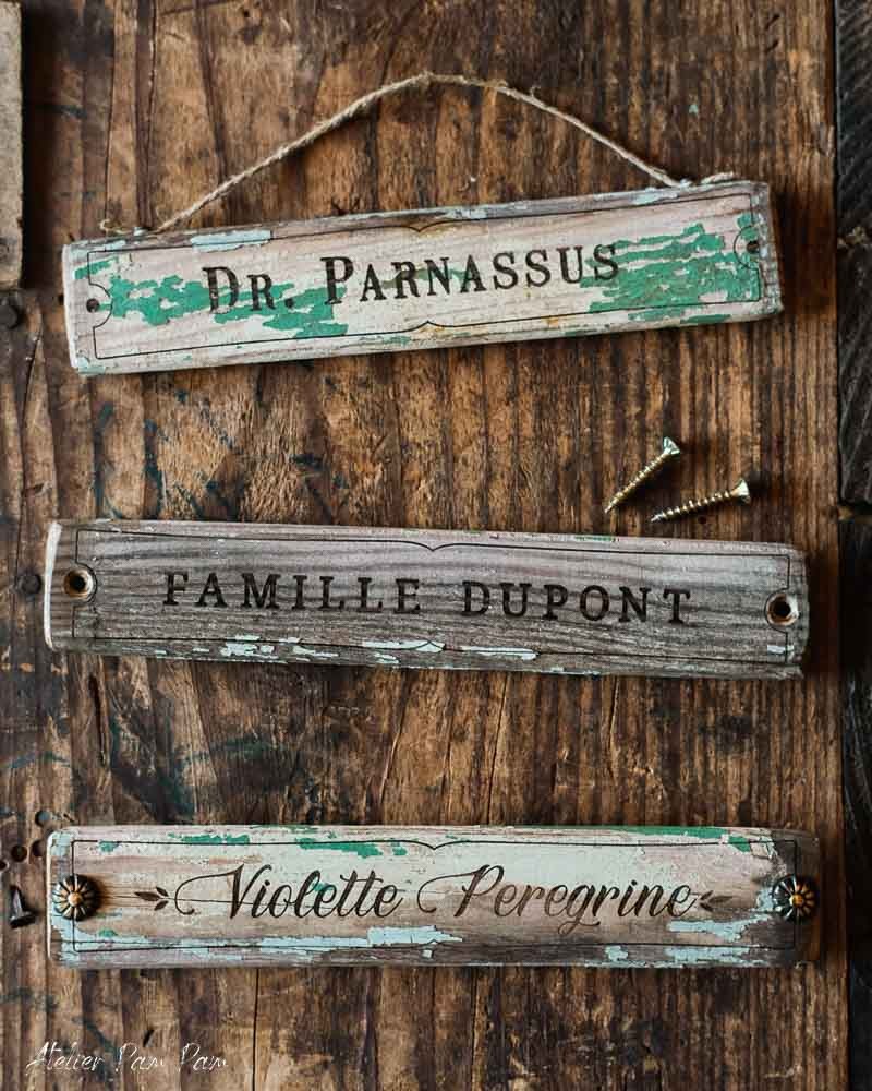 Ecriteau personnalisé